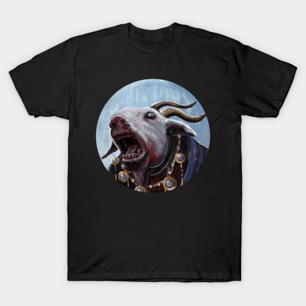 Awesome Heavy Metal Devil Demon Screaming Dead Goat T-Shirt by WE4R